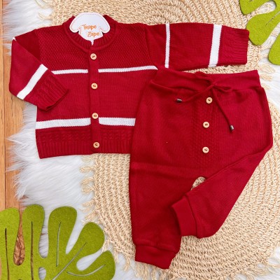  Kit Algodão Doce - Vermelho com Ursinho
